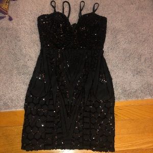 Sequin black dress